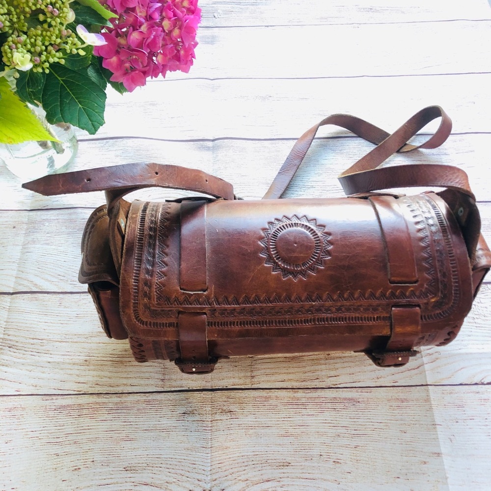Vintage leather satchel
